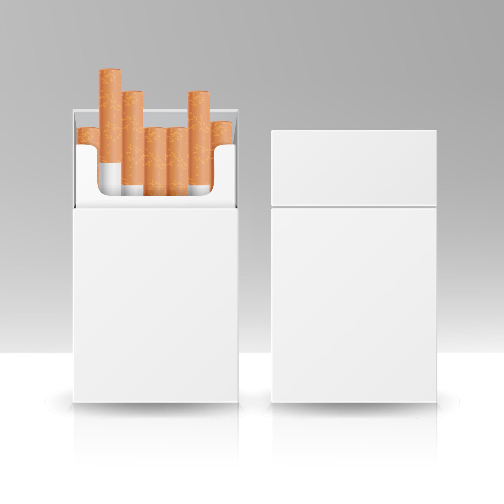 blank cigarette boxes